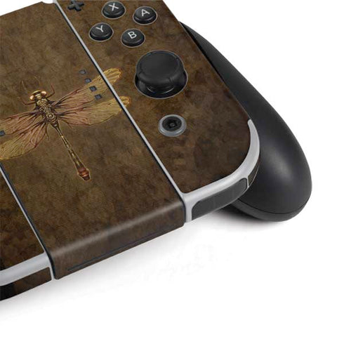 Brigid Ashwood Steampunk & Gear Dragonfly Nintendo Switch OLED (2021) Skin